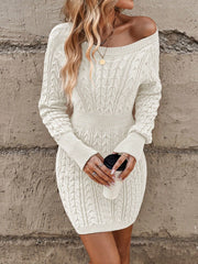 Cable Knit Sweater Dress