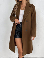 Lapel Neck Double Breasted Overcoat