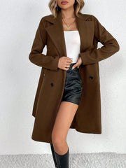 Lapel Neck Double Breasted Overcoat