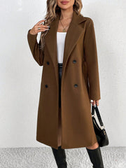 Lapel Neck Double Breasted Overcoat