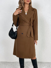 Lapel Neck Double Breasted Overcoat