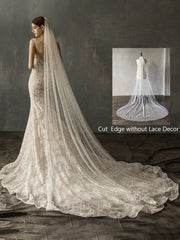 Faux Pearl Decor Bridal Veil