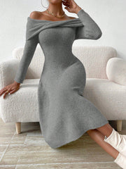 Women's Off Shoulder Sweater Dress