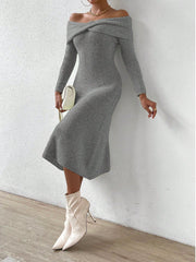 Women's Off Shoulder Sweater Dress