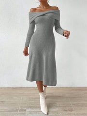 Women's Off Shoulder Sweater Dress