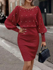 Women's Red Sweater Dress