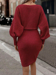 Women's Red Sweater Dress