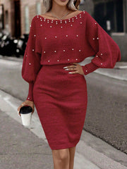 Women's Red Sweater Dress