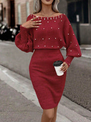 Women's Red Sweater Dress