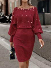 Women's Red Sweater Dress