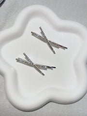 2pcs Simple & Fashionable All-Match Cross Clip For Bangs And Hair Edge Royal