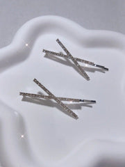 2pcs Simple & Fashionable All-Match Cross Clip For Bangs And Hair Edge Royal