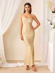 Ruched Mermaid Style Cami Dress
