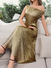 Women's Ruffle Ruffle Hem Solid Color Elegant Dress
