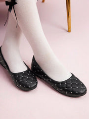 Women Simple Diamond Grid White Strap Flat Shoes For Summer