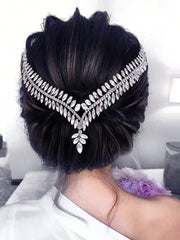1pc Bridal Forehead Tiara Headband With Rhinestone Decor For Wedding Dress Hairstyle Royal