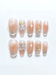 Detachable Geometric Press-On Nails