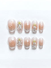 Detachable Geometric Press-On Nails