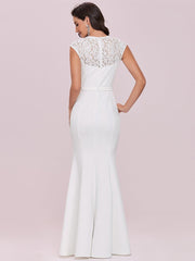 Wholesale Cap Sleeve Sweetheart Mermaid Style Wedding Dress
