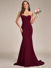 Custom Simple Off Shoulder Wholesale Sweetheart Mermaid Eloping Dress for Wedding