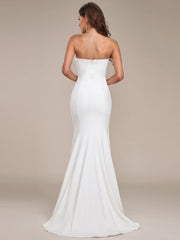 Custom Simple Off Shoulder Wholesale Sweetheart Mermaid Eloping Dress for Wedding