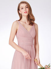 Floor Length Sleeveless Wholesale Tulle Bridesmaid Dresses