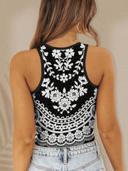 FAM-FAM Printed Round Neck Tank