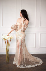 Lace wedding dress Mermaid dress Unique wedding dress Wedding gown Bridal gowns Beach wedding dress Elopement dress