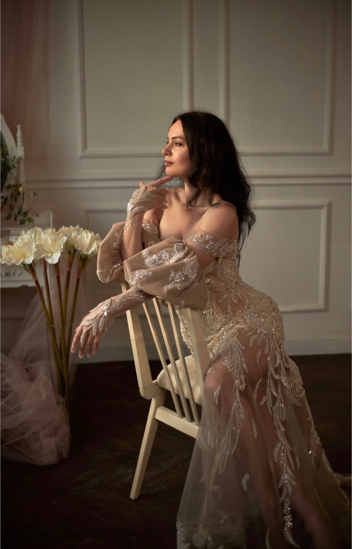 Lace wedding dress Mermaid dress Unique wedding dress Wedding gown Bridal gowns Beach wedding dress Elopement dress