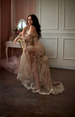 Lace wedding dress Mermaid dress Unique wedding dress Wedding gown Bridal gowns Beach wedding dress Elopement dress
