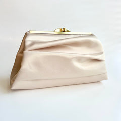 Ivory Satin Wedding Clutch, Bridesmaid’s Purse, Personalization Options and More Colors