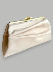 Ivory Satin Wedding Clutch, Bridesmaid’s Purse, Personalization Options and More Colors