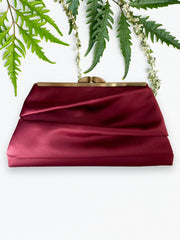 Ivory Satin Wedding Clutch, Bridesmaid’s Purse, Personalization Options and More Colors