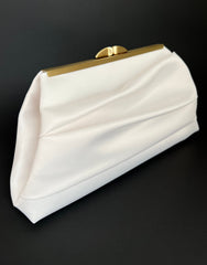 Ivory Satin Wedding Clutch, Bridesmaid’s Purse, Personalization Options and More Colors