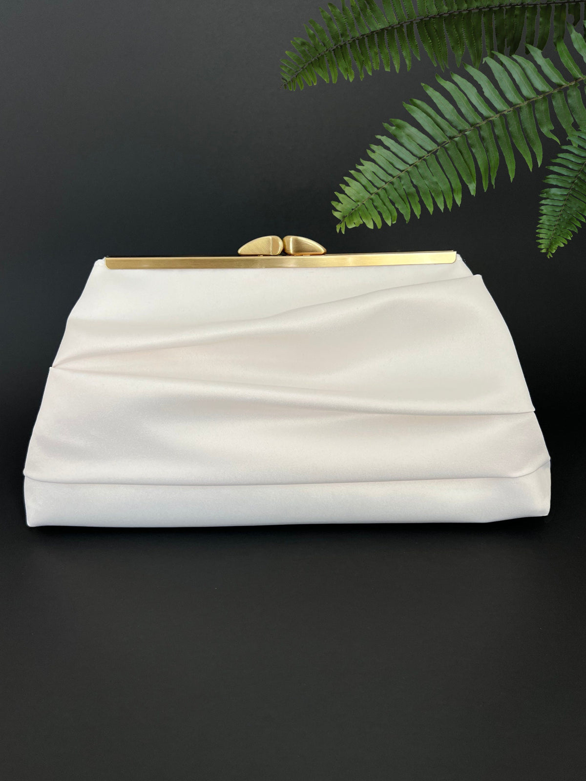 Ivory Satin Wedding Clutch, Bridesmaid’s Purse, Personalization Options and More Colors