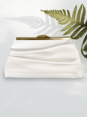Ivory Satin Wedding Clutch, Bridesmaid’s Purse, Personalization Options and More Colors