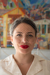 Pearl Birdcage Veil with Pearls Wedding Birdcage Veil, Short Pearl Veil, Face Veil Mask