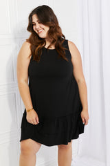 Zenana Head Over Heels Full Size Sleeveless Ruffle Hem Dress - Shah S. Sahota