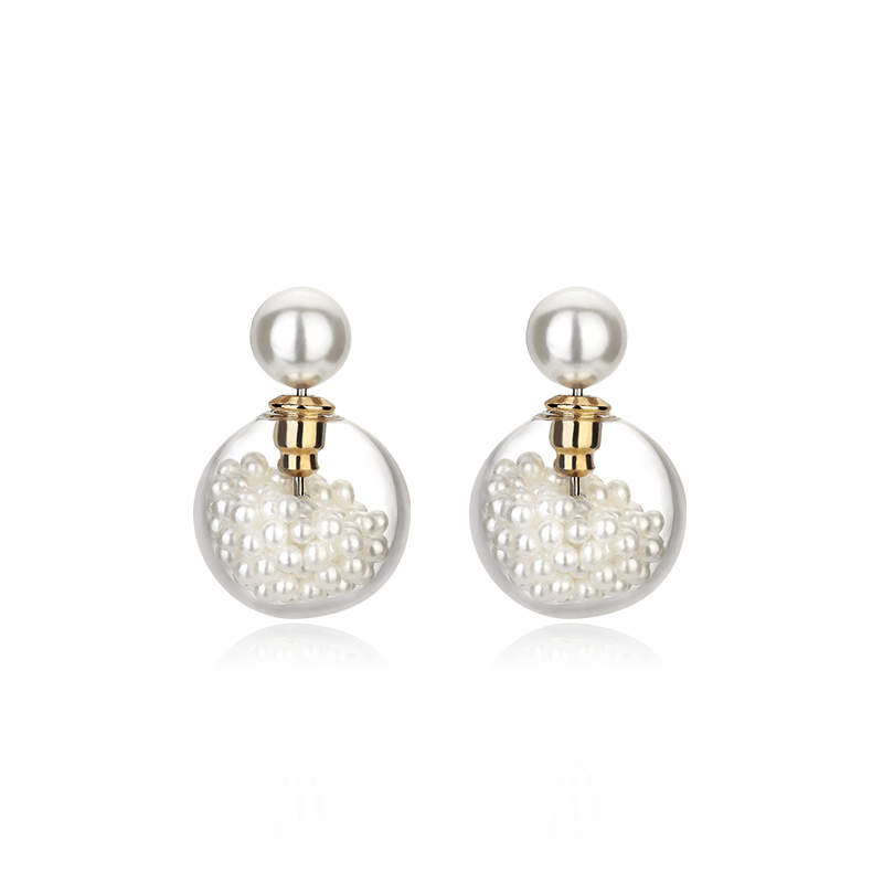 Rhinestone Ball Stud Earrings - Shah S. Sahota