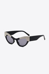 UV400 Rhinestone Trim Cat-Eye Sunglasses - Shah S. Sahota