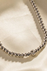 Inlaid Zircon Beaded Stainless Steel Necklace - Shah S. Sahota