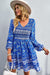Bohemian V-Neck Balloon Sleeve Dress - Shah S. Sahota