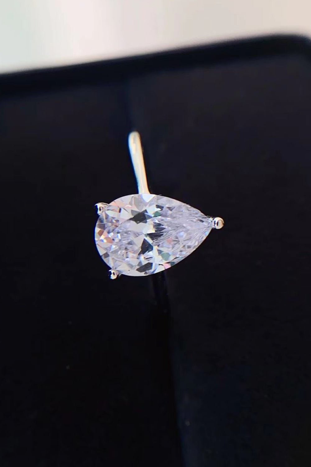 Classic Teardrop 2 Carat Moissanite Ring - Shah S. Sahota