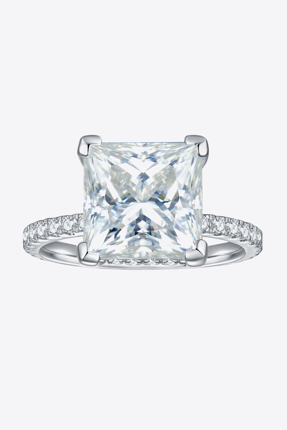 5.52 Carat Moissanite Side Stone Ring - Shah S. Sahota