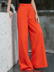 Zip Back Wide Leg Pants - Shah S. Sahota