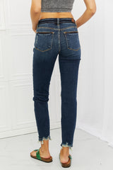 Judy Blue Melaney Full Size Mid Rise Distressed Relaxed Fit Jeans