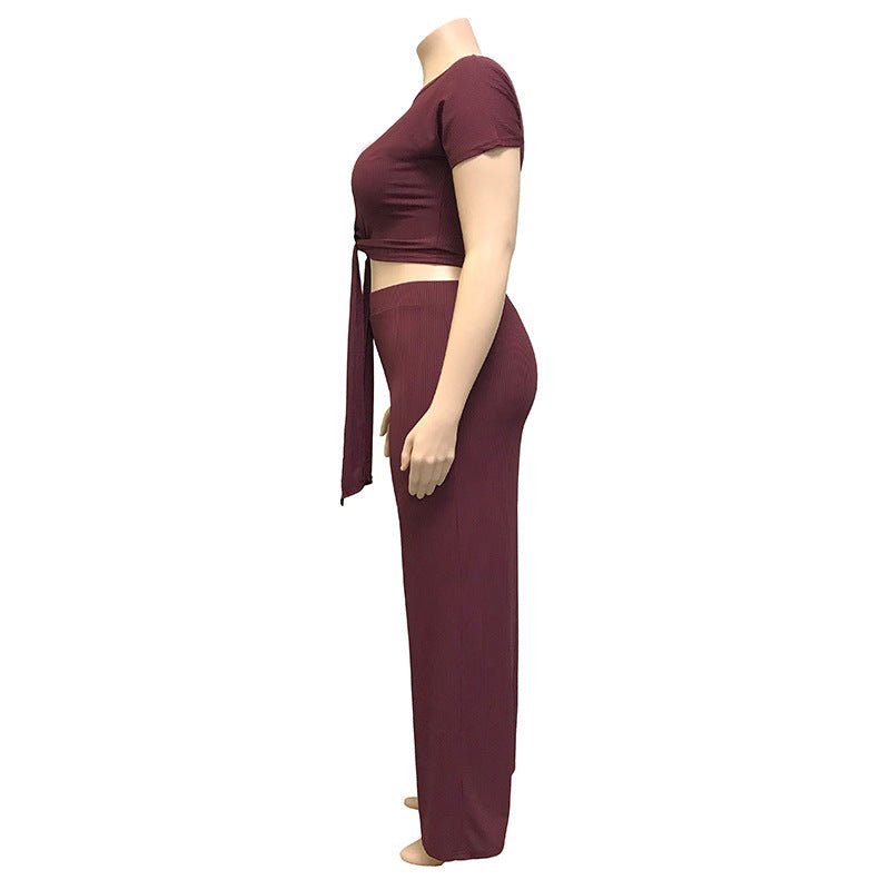 Women‘s Solid Color Two Piece Set - Shah S. Sahota