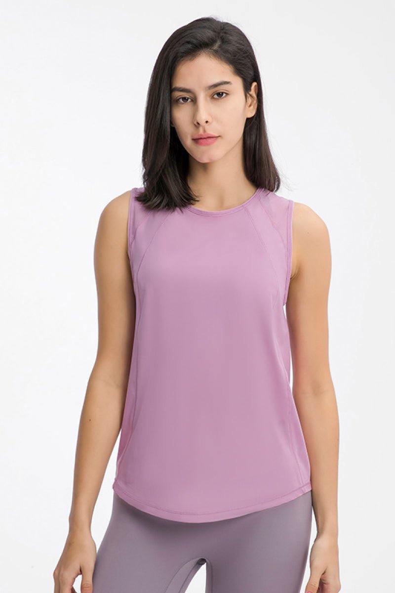 Cut Out Back Active Tank - Shah S. Sahota