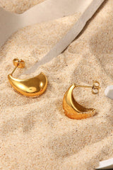 Stainless Steel C-Hoop Earrings - Shah S. Sahota