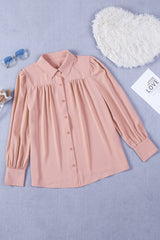 Gathered Detail Puff Sleeve Shirt - Shah S. Sahota